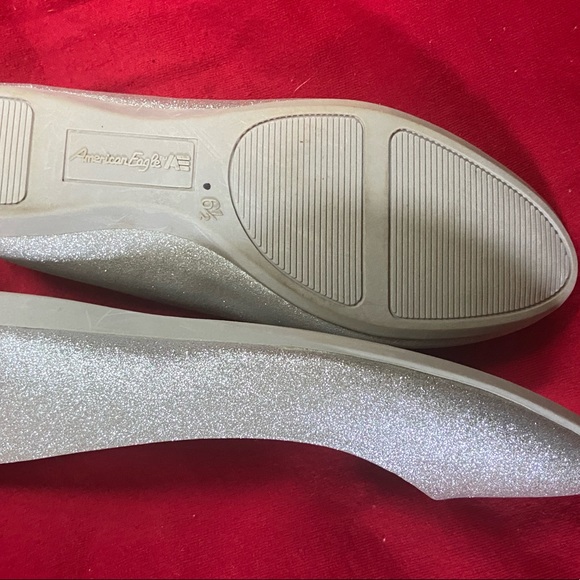 Silver glitter flats sz 6.5 - Picture 3 of 3